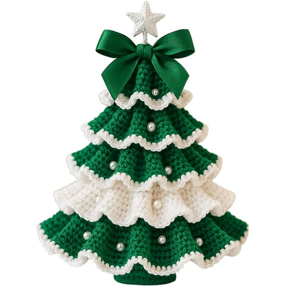 Christmas Crochet Tree Kit – Handmade Crochet Christmas Tree Kit, Fung-hwang DIY Crochets Christmas Tree Kits, Easy Crochets Tree, Christmas Handmade Gifts, Beginner Crochets Kits, Home Decoration