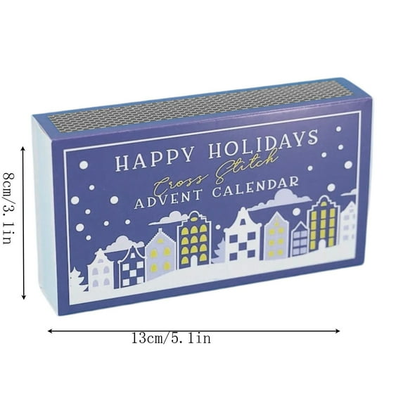 Christmas Cross Advent Calendar,Christmas Countdown Advent Calendar Embroidery Kit 24 Days Countdown Advent Calendar Gift For Beginners And Craft Lovers