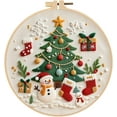 thumbnail image 1 of Christmas Cross Stitch Kits, DIY Embroidery Kit for Adults with Pattern,Cotton Threads,Needles,Instruction,20cm Hoop,for Decor Home Room, 1 of 9
