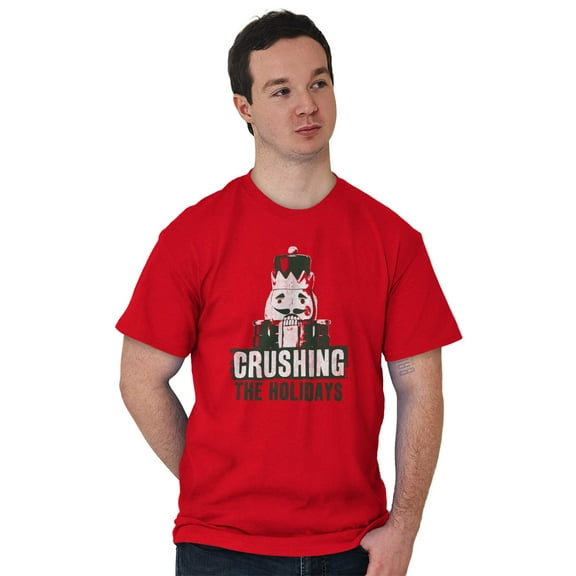 Christmas Crushing Xmas Nutcracker Men's Graphic T Shirt Tees Brisco Brands X