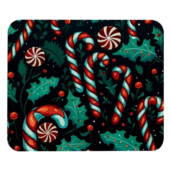 Christmas Crutches Printed Square Gaming Mouse Pad, 8.3x9.8 Inch Non-Slip Rubber Bottom Mousepad for Office and Gaming