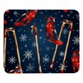 thumbnail image 1 of Christmas Crutches Square Non-Slip Rubber Bottom Printed Desk Mat Mouse Mat Gaming Mousepad Desk Pad - 8.3x9.8 Inch, Suitable for Office and Gaming, 1 of 6
