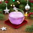 thumbnail image 1 of Christmas Crystal Apple Ornament, Pink Glass Apple Figurine Decorative Trinket Holiday Gift for Friends Couples Family Christmas Eve Home Table Decor 2025, 1 of 6