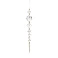 thumbnail image 1 of Christmas Crystal Icicle Ornament, Clear Beaded Hanging Pendant with Silver Accents, Elegant Sparkling Drop Decor for Xmas Tree Window Home Party, 1 of 3