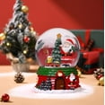 thumbnail image 1 of Christmas Crystal Ornament, Festive Holiday Decoration, Liquid Snow Globe with Santa and Christmas Tree for Home and Office Decor, Resin Base, Battery Powered, 1 of 7