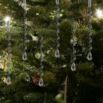 Christmas Crystal Ornaments for Christmas Tree, 6pcs Iridescent Teardrop Crystal Glass Sun Catcher, Icicle Water Drop Pendant, for Christmas Decorations, Indoor Tree Birthday Party Decor