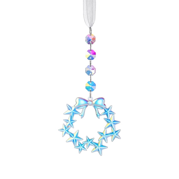 Christmas Crystal Suncatcher Pendant Acrylic Sparkling and Rainbow Light for Christmas Tree Ceiling Wreath Chandelier Window by MPOISVA