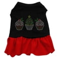 thumbnail image 1 of Christmas Pet Dog  Cat Dress Rhinestone, "Christmas Cupcakes", 1 of 3