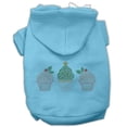 thumbnail image 1 of Christmas Cupcakes Rhinestone Hoodie Baby Blue XS - 8, 1 of 1