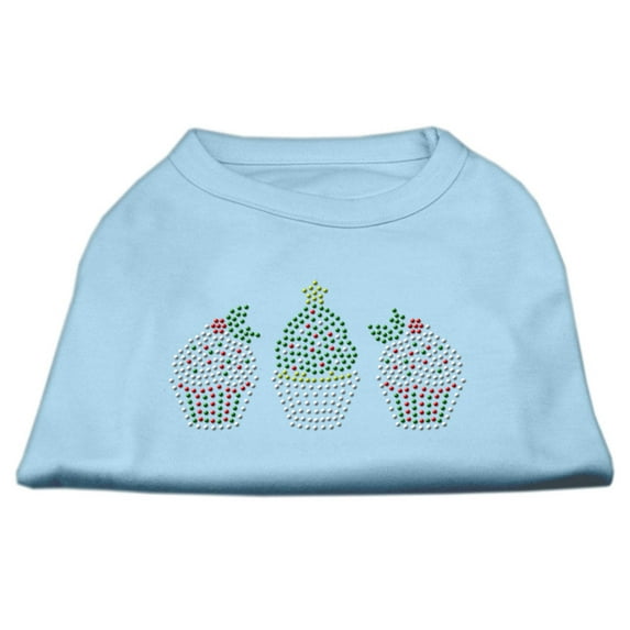 Christmas Pet Dog Cat Shirt Rhinestone, "Christmas Cupcakes"
