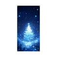 thumbnail image 1 of Christmas Curtain - Blue Starry Sky Xmas Tree Series, Holiday Indoor and Outdoor Door Wall Decoration Banner, Holiday Party Photography Background, 1 of 2