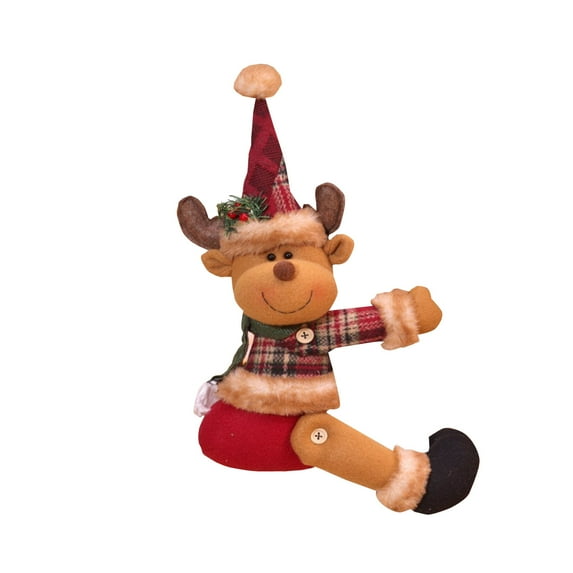 Christmas Curtain Buckle Decoration, Christmas Creative Curtain, Elderly Person, Snowman, Cartoon Doll Curtain Buckle 14.9"