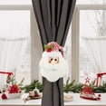 thumbnail image 1 of Christmas Curtain Tie under $5! Yannianjz Christmas Curtain Tie Back,Santa Snowman Fabric Curtain Holder,Holiday Window Decoration,Festive Living Room Decor,Adjustable Curtain Clip for Home Kitchen, 1 of 6