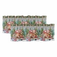 thumbnail image 1 of Christmas Curtain Valances for Windows, Kitchen Valance Window Treatments Panel 2 Pack, Winter Xmas Tree Gingerbread Dogs Red Truck Grey Rod Pocket Short Curtains for Bathroom Bedroom 42 x 12 Inch, 1 of 8