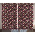 thumbnail image 1 of Ambesonne Christmas Curtains 2 Panel Set, Balls and Baubles, 108" x 108", Multicolor, 1 of 3