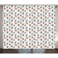 thumbnail image 1 of Ambesonne Christmas Curtains 2 Panel Set, Noel Theme House, 108" x 84", Multicolor, 1 of 3