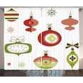 thumbnail image 1 of Ambesonne Christmas Curtains 2 Panel Set, Joyful Wintertime, 108" x 108", Multicolor, 1 of 3