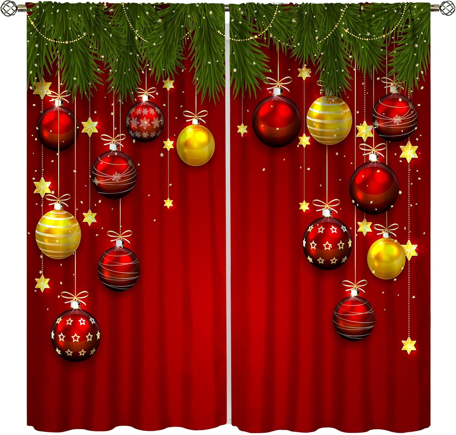 Artful Christmas Tree Quilted Curtains NCU0HNH580