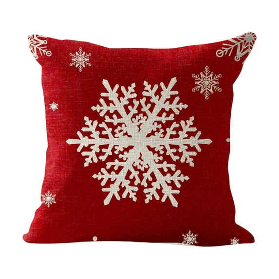 Christmas Cushion Cover,Indoor Christmas Decor,Christmas Pillow,Cushion Pillow Case,Christmas Snowflake Santa Claus Home Decorative Linen Cushion C