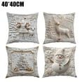 thumbnail image 1 of Christmas Cushion Covers,4Pack 15.7x15.7 Inch Winter Throw Pillow Covers,White Christmas Theme Decorative Cushion Cases,Cute Snowman Santa Pillowcases,Farmhouse for Sofa Bed Couch, 1 of 10