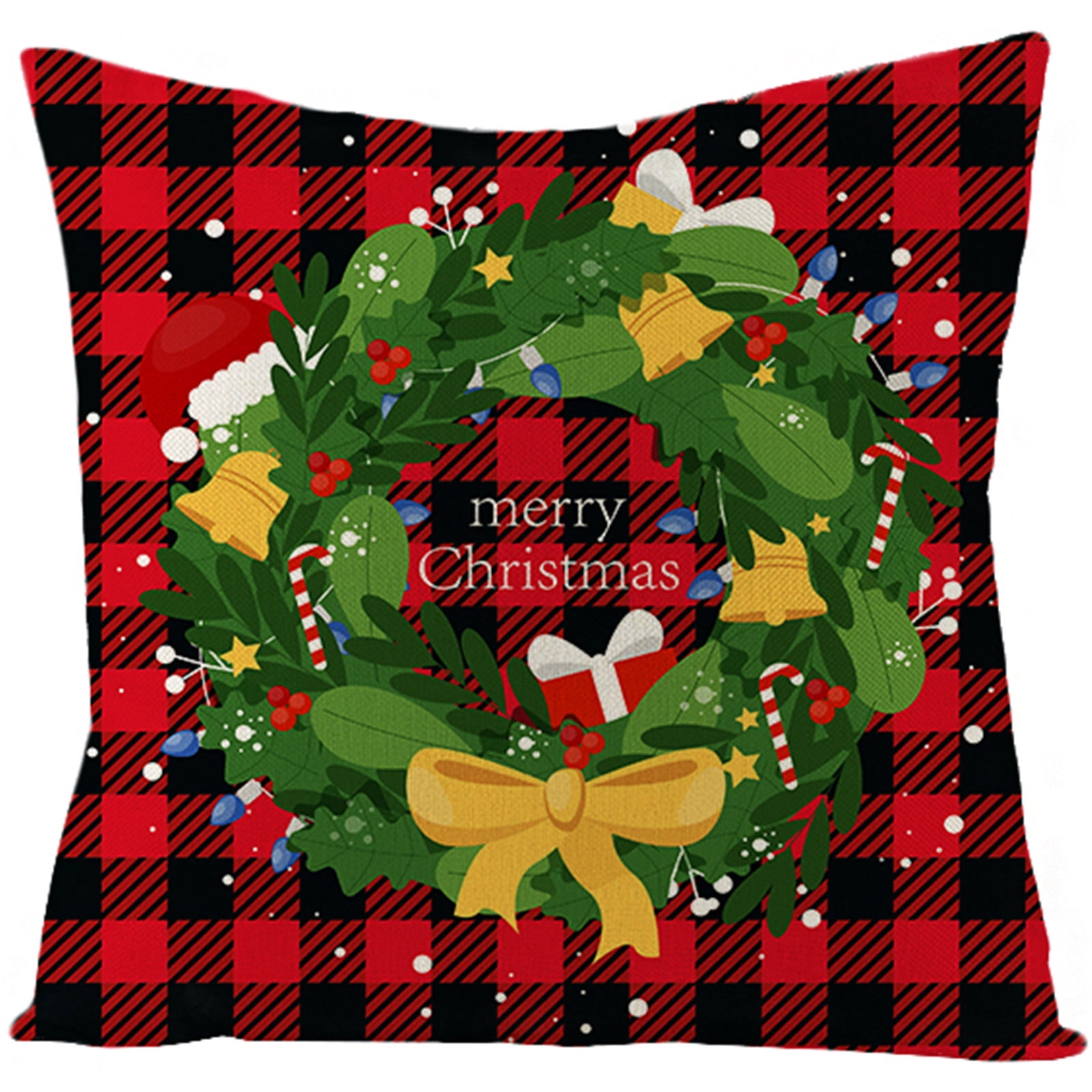 Christmas Cushion Hugging Case Linen Christmas Ornaments Sets Gold