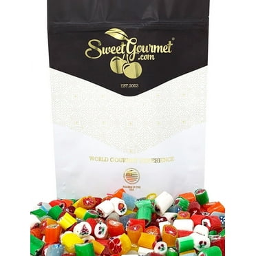 Christmas Cut Rock Hard Candy | Seasonal Bulk Unwrapped Retro Candy | 1 Pound