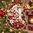 thumbnail image 1 of Christmas Cute Animal Cash Gift Ornament, Acrlic Money Holder Hanging Decoration for Christmas Tree, Gift to Friends and Family, 1 of 7