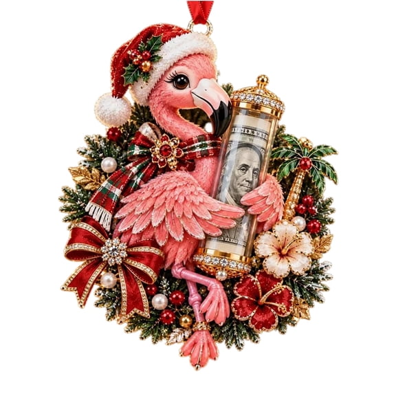 Christmas Cute Animal Cash Gift Ornament, Money Holder Hanging 2D ...