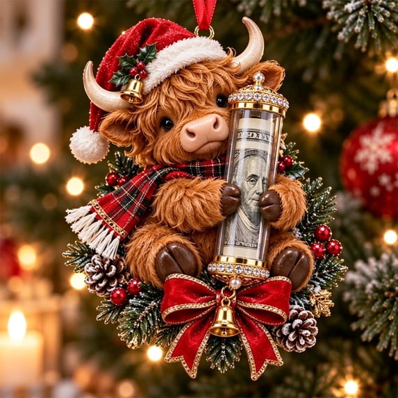 Christmas Cute Animal Cash Gift Ornament, Money Holder Hanging ...