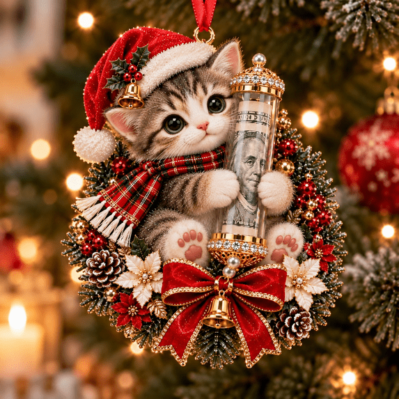 Christmas Cute Animal Cash Gift Ornament,Money Holder Hanging ...