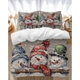 thumbnail image 1 of Christmas Cute Bedding Duvet Cover Set Queen Size 4 Pieces Snowman Grey Texture Soft Twill Plush Quilt Cover, Include 1 Duvet Cover 1 Flat Sheet And 2 Pillow, 1 of 7