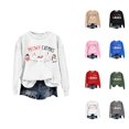 thumbnail image 1 of Christmas Cute Cat Sweatshirts for Women 2025 Long Sleeve Crewneck Funny Meowy Catmas Graphic Sweatshirt Pullover Tops, 1 of 5