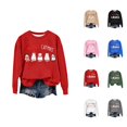 thumbnail image 1 of Christmas Cute Cat Sweatshirts for Women 2025 Long Sleeve Crewneck Funny Meowy Catmas Graphic Sweatshirt Pullover Tops, 1 of 5