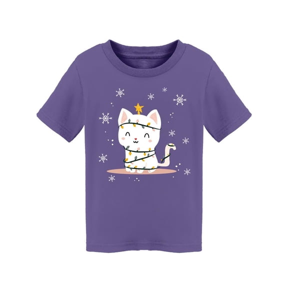 Christmas Cute Cat T-Shirt Toddler -Image by Shutterstock,  4 Toddler