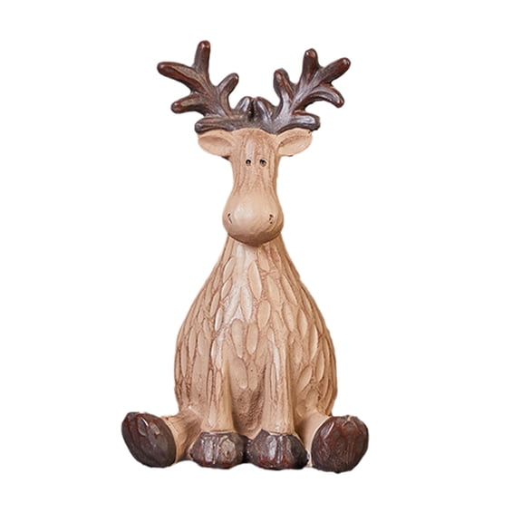 Christmas Cute Elk Statues Sika Couple Figures Reindeer Sculpture,Hugging Moose Resin Crafted Tabletop Figurine,Christmas Home Décor,Desktop Art Figure,Collectible Crafts Decor for Living Room Party