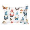Christmas Cute Gnomes Flowers Leaves Plush Pillowcase Pillow Slip
