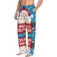 thumbnail image 1 of Christmas Cute Santa Claus A Mens Pajama Pants Bottoms with Pockets - Comfy Mens Pj Pants, Soft Men Lounge Pants, 1 of 5