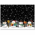 thumbnail image 1 of Christmas Cute Snowman Area Rug 2x3ft Snowflakes Winter Black Texture Non-Slip Washable Square Rugs Soft Felt Indoor Floor Mat for Bedroom Kitchen Living Room Bathroom, 1 of 8