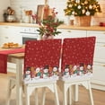 thumbnail image 1 of Christmas Cute Snowman Chair Covers Set of 4 Snowflakes Winter Red Texture Chair Back Covers Stretch Removable Washable Slipcovers Protector for Dining Room Kitchen Party Decor, 1 of 5