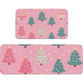 thumbnail image 1 of Christmas Cute Tree Kitchen Mats for Floor, Xmas Tree Kitchen Rug Runner Non-Slip Kitchen Mats and Rugs 2PCS Absorbent Standing Mats for Office Desk Sink, 1 of 6