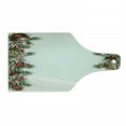 thumbnail image 1 of Christmas Cutting Board, New Year's Eve Tree Branch Border with Berry Ribbons Gingerbread Man, Decorative Tempered Glass Cutting and Serving Board, Wine Bottle Shape, Multicolor, by Ambesonne, 1 of 1