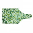 thumbnail image 1 of Christmas Cutting Board, Simplistic Fir Pine Tree Silhouettes with Checkered Pattern, Decorative Tempered Glass Cutting and Serving Board, Wine Bottle Shape, Apple Green Fern Green, by Ambesonne, 1 of 1