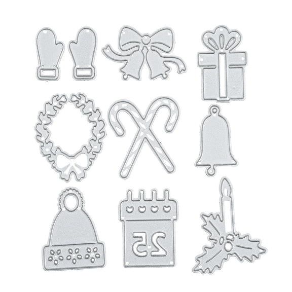 Christmas Cutting Die - Craft Supplies - 10 Pieces
