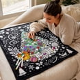 thumbnail image 1 of Christmas DIY Coloring Throw Blanket, Flannel Xmas Pattern Blanket for Kids Adults Home Decor, 1 of 7