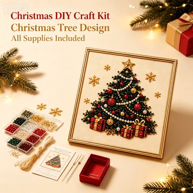 Christmas DIY Craft Kit for Adults, Complete Holiday Ornament Making Set with All Supplies, Festive Handmade Decor for Christmas Tree, Wall & Indoor Home Decoration