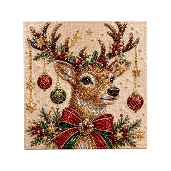 Christmas DIY Craft Kit Decoration Set, pearl art diy kit Holiday Handmade Ornament Project, Pearl Painting for Adults Creative Christmas Home Decor Gift