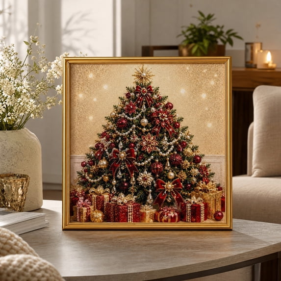 Christmas DIY Craft Kit Holiday Themed Handmade Wall Art Decor Set with Festive Designs Beginner-Friendly Creative Activity for Adults Families Perfect Holiday Gift