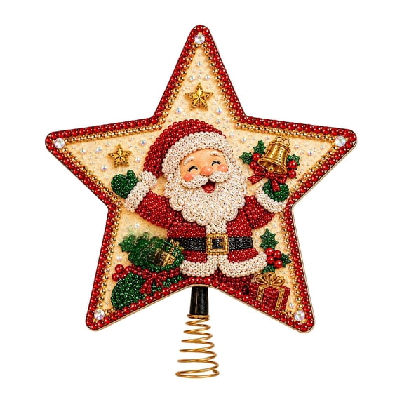 Christmas DIY Diamond Art Tree Topper Kit,Pearl Diamond Painting Set ...