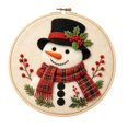 thumbnail image 1 of Christmas DIY Felt Material Kit, Non Woven Fabric Handmade Craft for Festival Theme Decorative Crafting Process 1 Set Snowman, 1 of 5