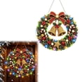 thumbnail image 1 of Christmas DIY Pearl Art Kit with LED String Lights, 9.84-Inch Acrylic Hanging Ornament Craft Set with Pearl Beads, Gems, Applicator Tools and Chain for Holiday Decorating, 1 of 4